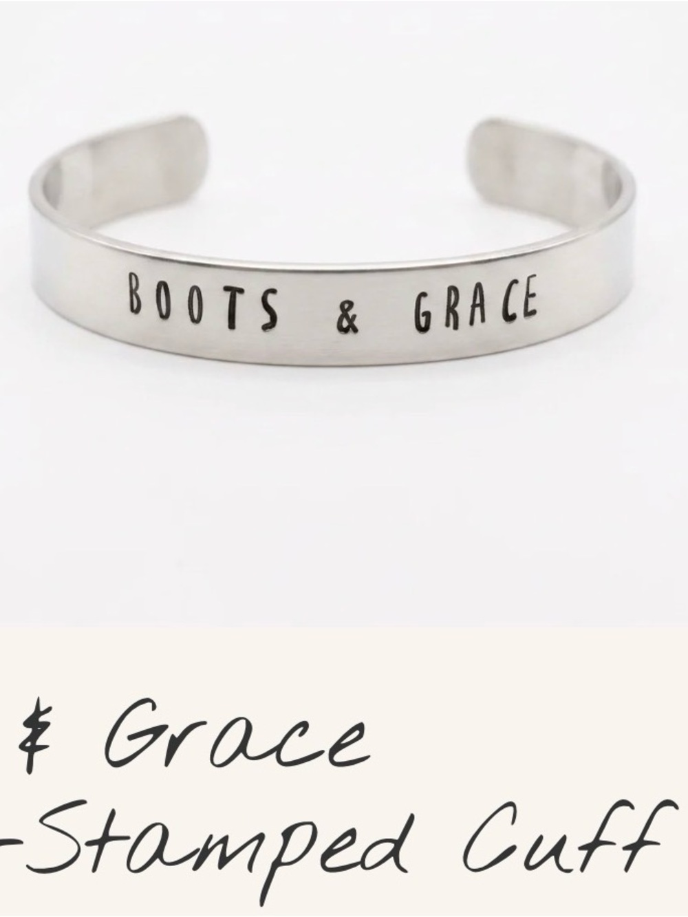 Boots & Grace Stamped Silver Bracelet